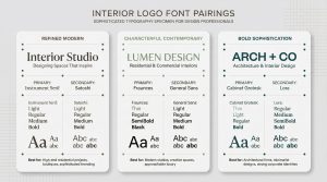 interior logo font pairing
